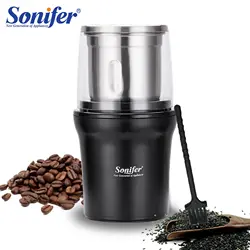 Высокое качество Электрический Кофе кофемолка Нержавеющая сталь дробилка для бобов орехи с травами Sonifer