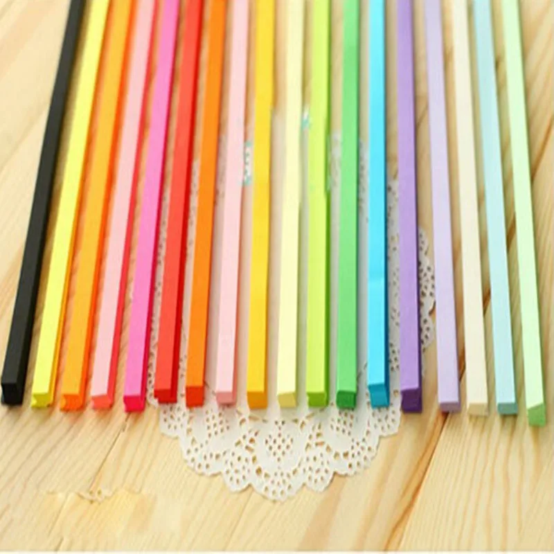 Colorful Quilling Paper Decorative Paper 18 Colors 1530pcs Origami Lucky Star Paper Strips Craft