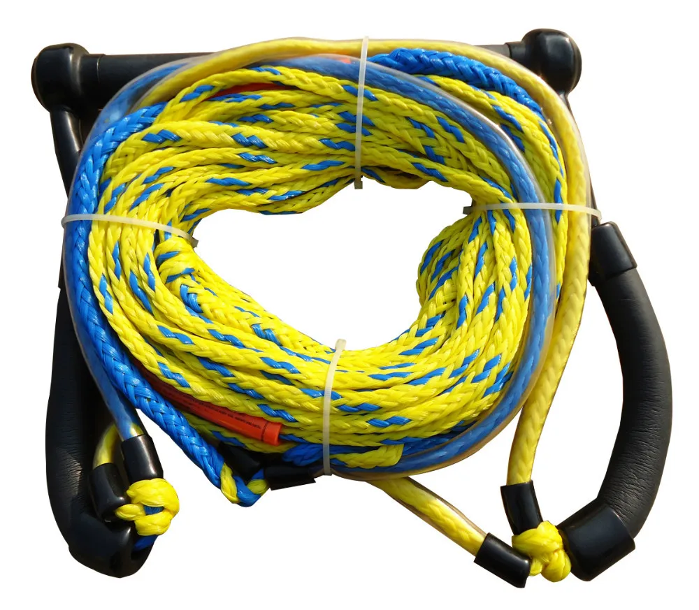 High quality PE 900'' 1600 lbs Water Ski Rope with handle For Wakeboard