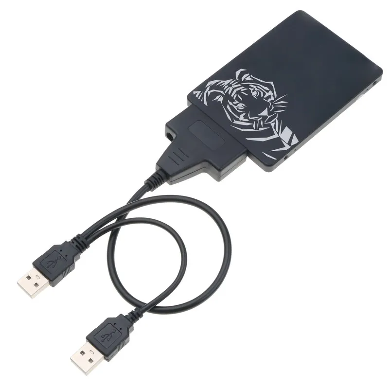 Kebidu двойной USB 2 0 к SATA 22Pin адаптер кабель для 5 дюймового HDD внешнего питания