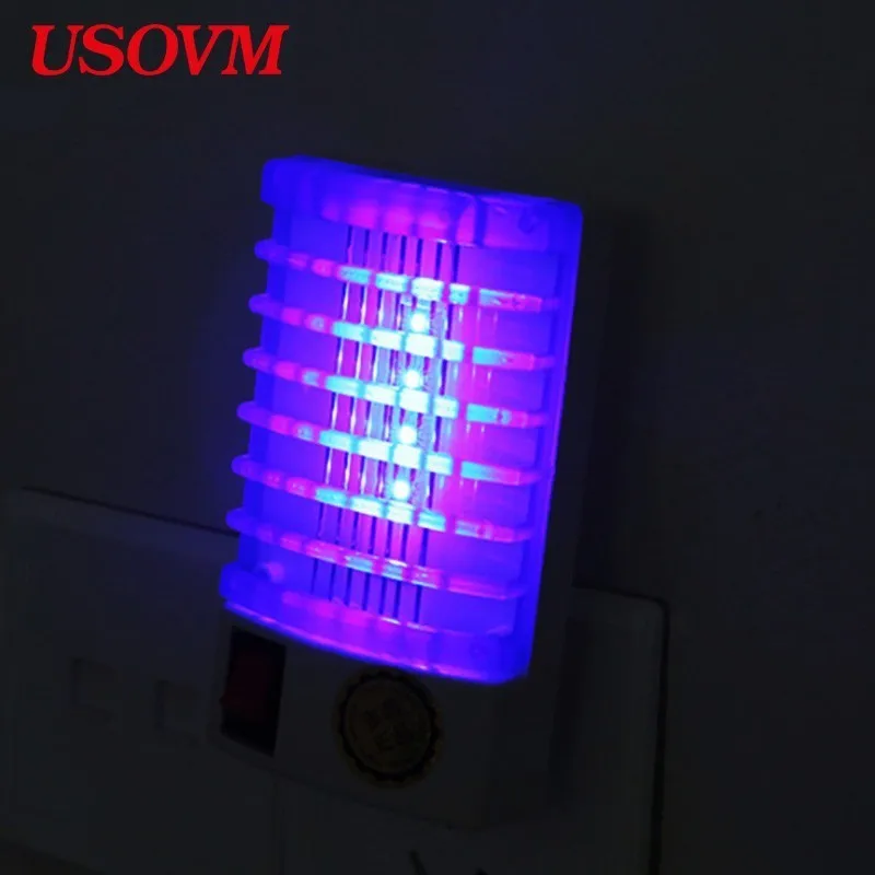 

220V 110V Socket Electric Mini Mosquito Killer Lamp LED Insect Repeller Killing Fly Bug Buster Insect Night Lamps Antimosquito