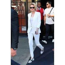 NEW white trouser suit womens suits blazer with pants female business suit ladies formal pant suits for weddings 2 piece sets