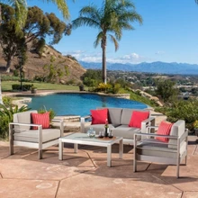 Новое поступление садовая мебель простой дизайн диване элегантный алюминиевый диван