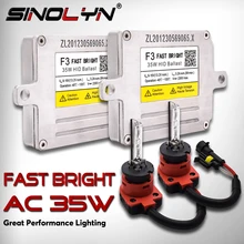 Upgrade 35W AC F3 Fast Start Quick Bright HID Xenon Kit Digital Slim Ballast Reactor Block Ignition H1 H3 H7 H11 HB3 HB4 D2S D2H