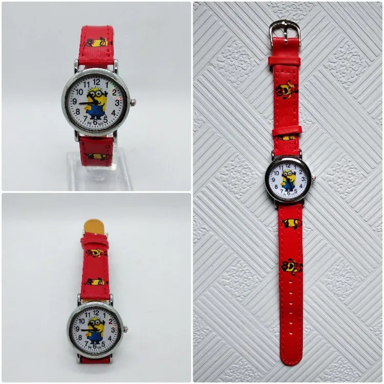 Новые детские часы с 3D рисунком большие глаза Мужские кварцевые наручные часы детские часы водонепроницаемые детские часы подарок на день рождения - Цвет: Красный