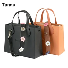 Tanqu huntfun EVA квадратная сумка с плоской d-образной пряжкой ручка заклепки цветок ремень кожа внутренняя женская O сумка стиль сумка на плечо Obag