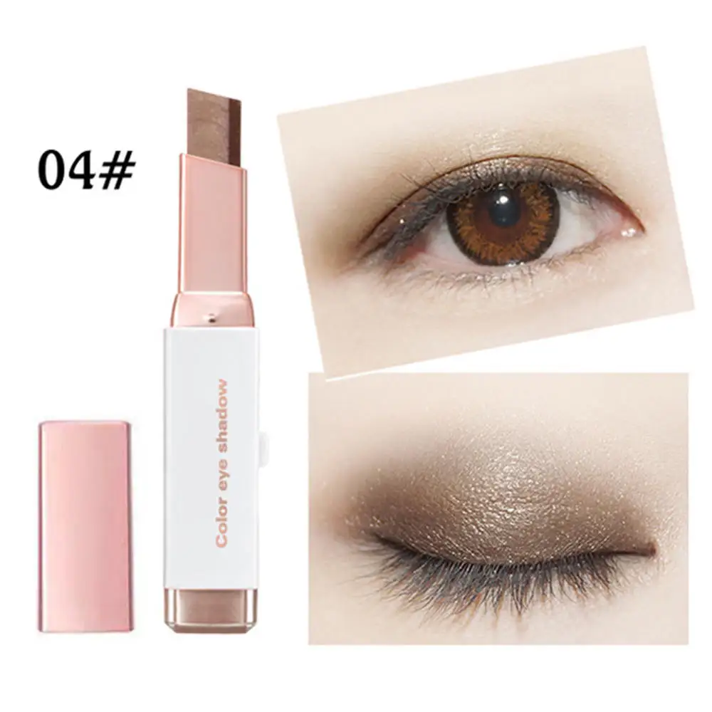 Korean Cosmetics Two Tone Eyeshadow Bar Makeup Eyeshadow Stick Eye Shadow Pencil Pen Beauty Tool