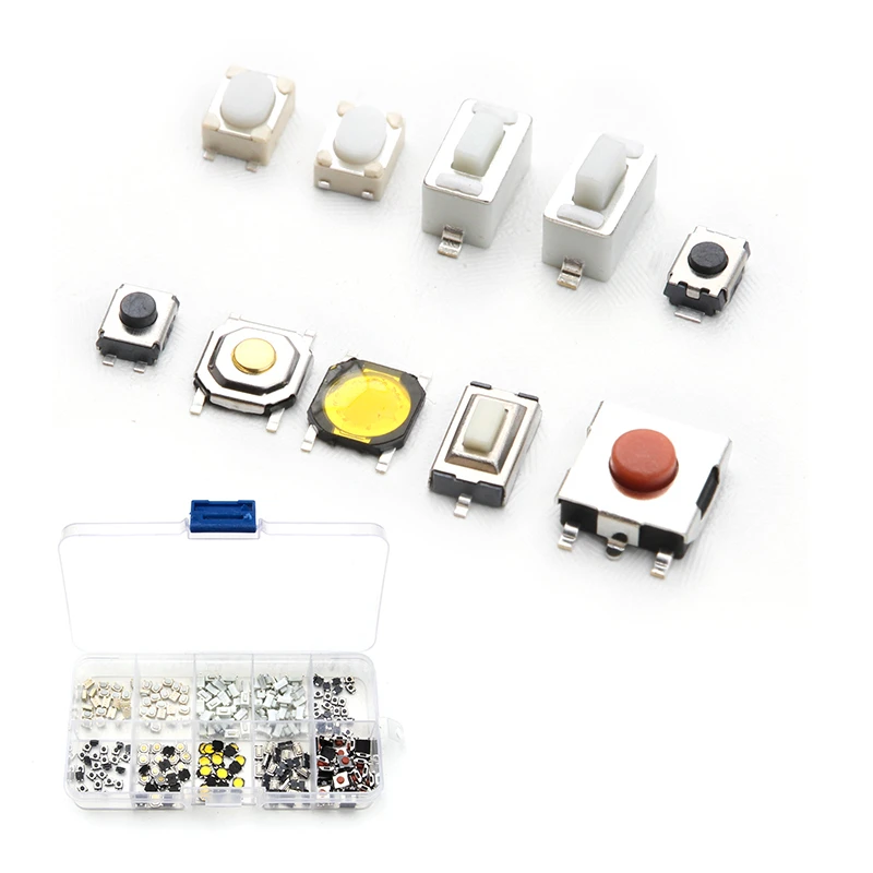 

YT Tactile Push Button Switch Car Remote Keys Button TV Audio Equipment Durable Touch Micro Switch Kit 250Pcs/set