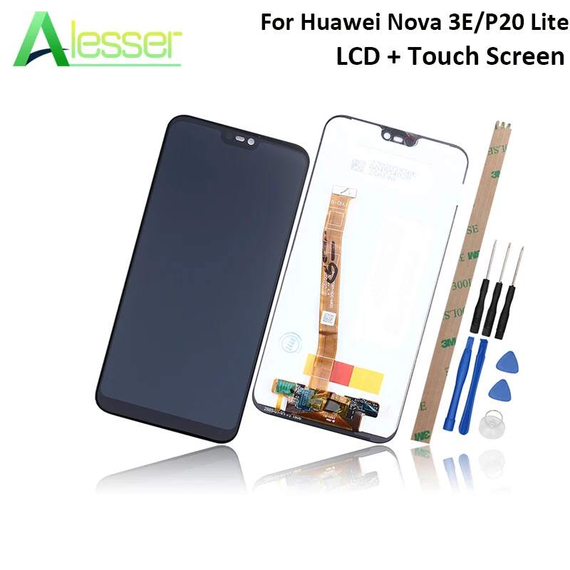

Alesser For Huawei Nova 3E P20 Lite LCD Display And Touch Screen Screen Digitizer Assembly For Huawei Nova 3E P20 Lite +Tools