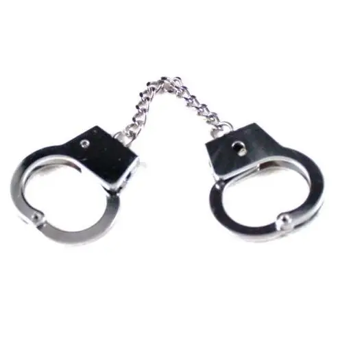 

Vintage Silver Openable Police Handcuffs Metal Keychain For Keys Bag Key Ring Handbag Bag Thumb Toy Cuffs Ring Couple Key Chain