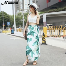 Высококачественная атласная шифоновая богемная макси юбка Летняя женская цифровая печать пляжные юбки длинные boho повседневные Новые горячие низ