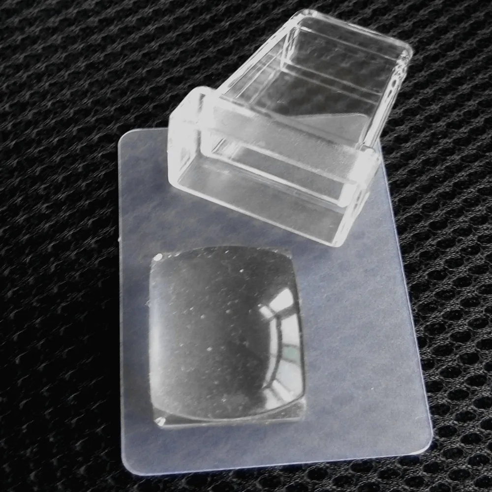 New Design Pure Clear Jelly Stamper Transparent Nail Stamp Scraper