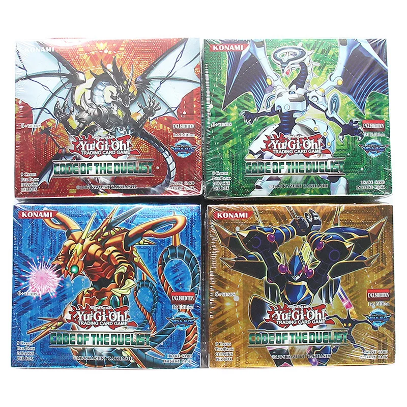 216 шт. Yugioh Бумага ящик с картами Yu-gi-oh Аниме игровая коллекция карт дети мальчики игрушка