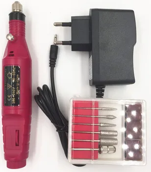 

1set 6bits Professional Gel Electric Manicure Machine Nail Drill Art Pen Nail Stamping Plates Pedicure File Shape Tool Feet Care