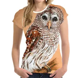 Бесшумные дизайнерские женские крутые футболки с принтом совы, женские футболки с животными, женские модные футболки, верхние тройники