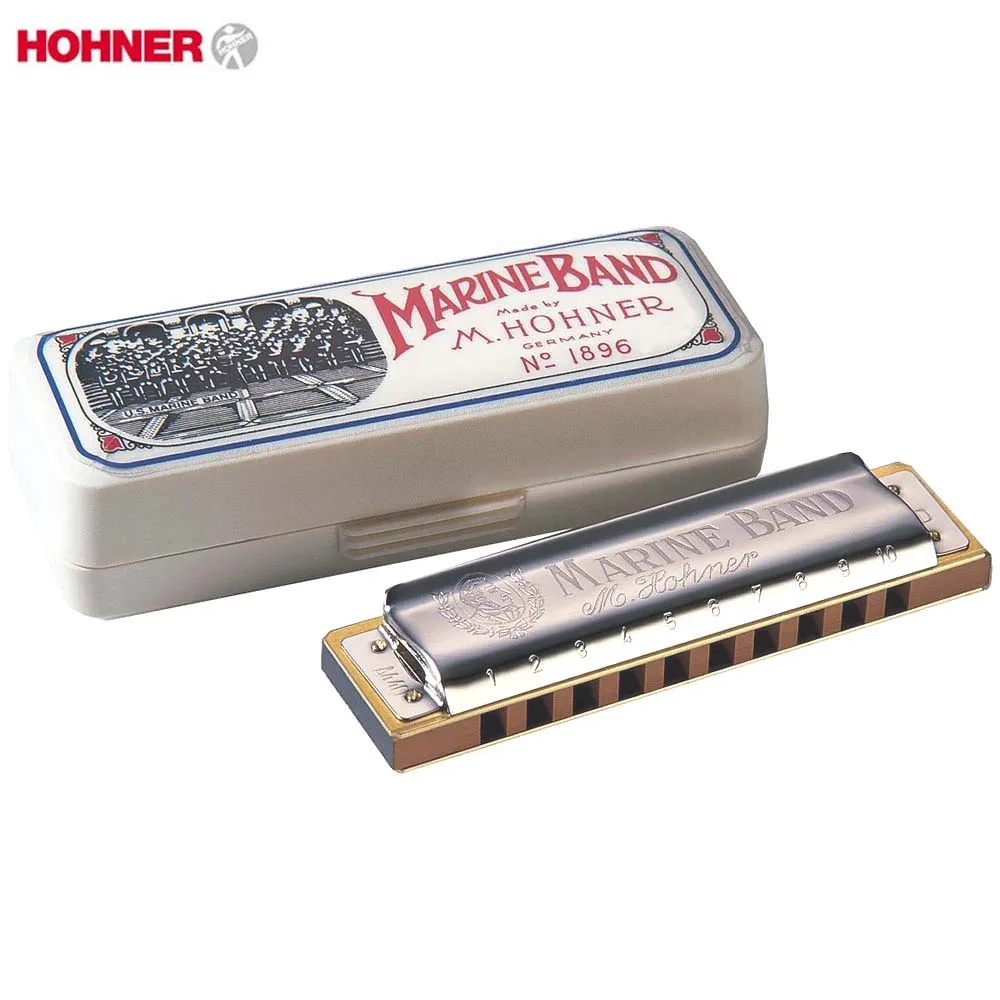 Hohner البحرية الفرقة 1896 الكلاسيكية هارمونيكا سلم موسيقي 10 ثقوب 20 لهجة الفم الجهاز الأصلي البلوز القيثارة مفتاح من C الموسيقية الآلات