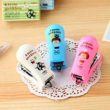 Мини-степлер 24/6 плаcтиковые горшки Набор Степлер в стиле кавай бумага офисные аксессуары мини Corchetera Binder стационарный набор