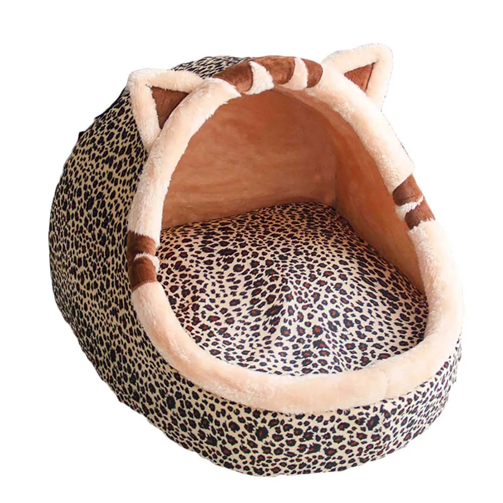 

Warm Puppy House For Small Dog Cat Sleeping Kennel Soft Home Pet Cats Bed Nest Washable Dogs Mat Pets Foldable House Bed Product