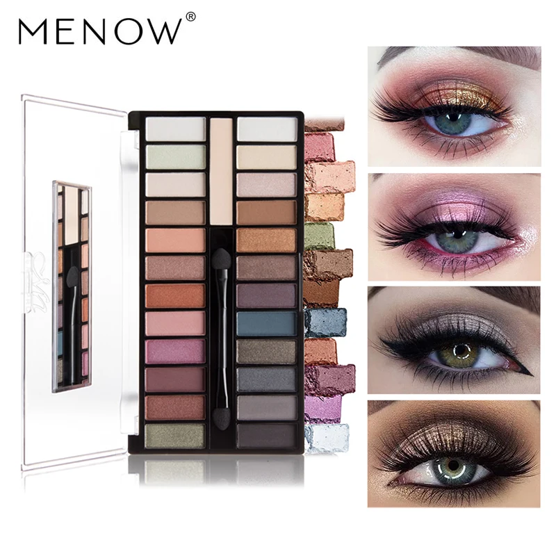

MENOW Brand New Eye Shadow 24 Color Matte Eye Shadow And Eye Base Cream Lasting Waterproof Matte Pearl Eye Shadow Palette