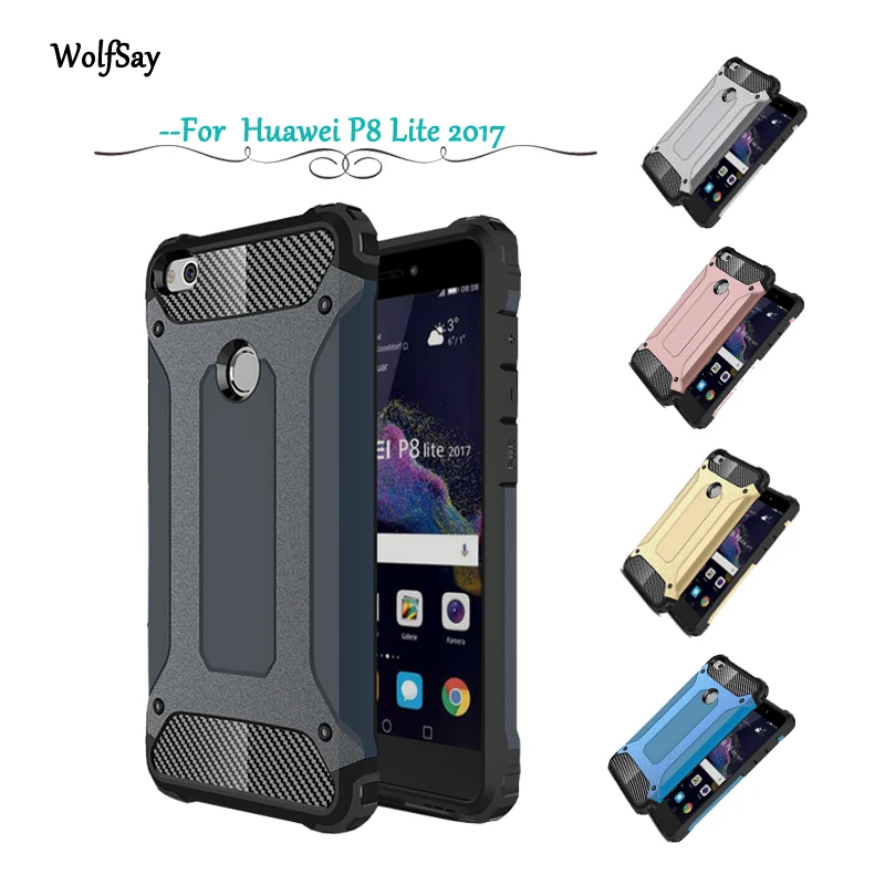 

Case Huawei P8 Lite 2017 Cover Slim Armor Silicone + PC Phone Case For Huawei P8 Lite 2017 Case For Huawei Honor 8 Lite Fundas