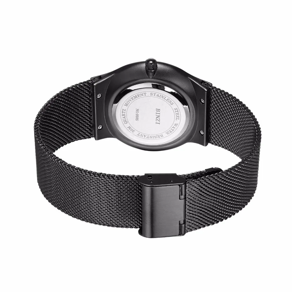 Fashion Mens Watches Top Brand Luxury Quartz Watch For Men Casual Slim Mesh Steel Waterproof Sports Watch Relogio Masculino 2019 (19)
