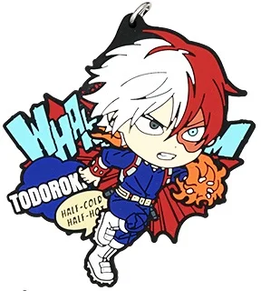 My Hero Academy Аниме Boku no Hero Academy Midoriya Bakugou Katsuki Asui Eijiro SHOTO Denki Uraraka All Might резиновый брелок - Цвет: 06 Todoroki Shoto