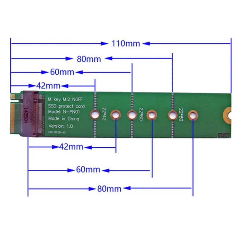 Адаптер адаптер PCI E с 2 полосами M.2 M key NGFF SSD папа мама для XP941 PM951 SM961 SM951|ssd ssd|ngff m.2 ssdm.2