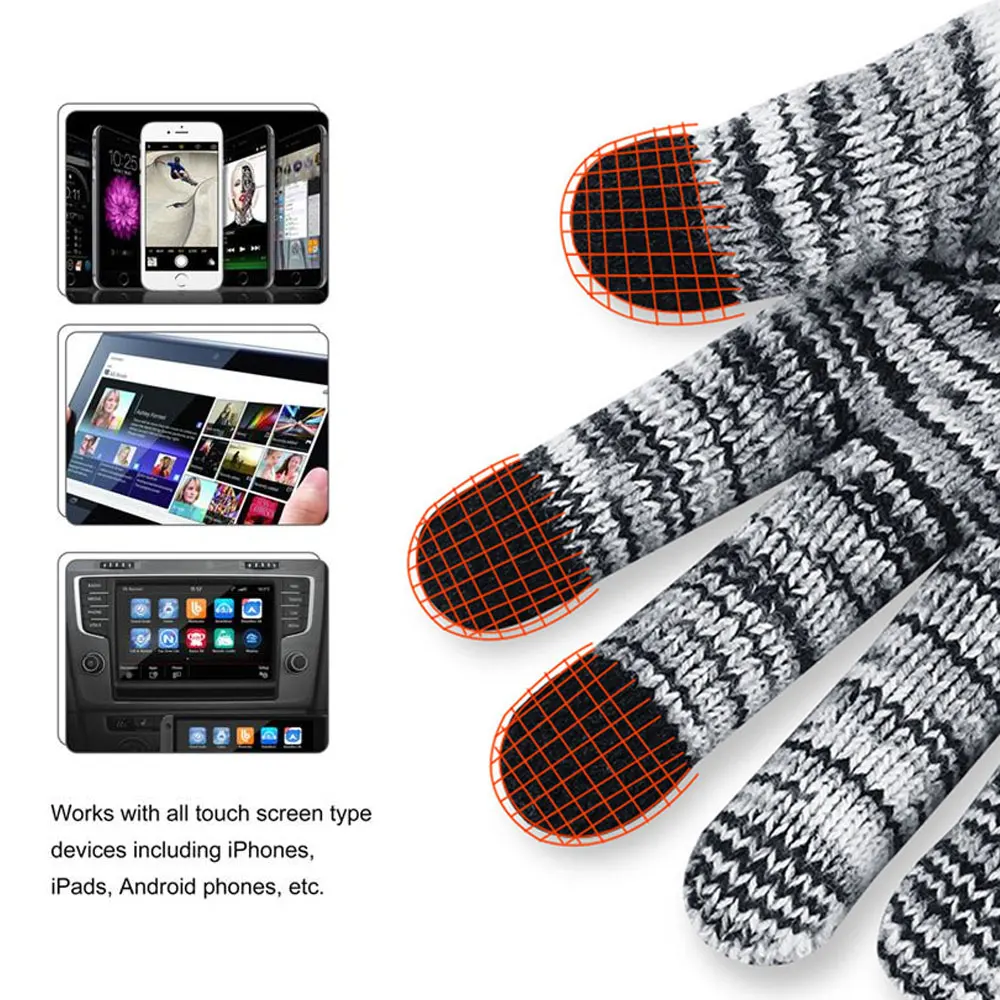 1 пара, зимние теплые перчатки с сенсорным экраном для женщин и мужчин, матовые перчатки дл пар, мужские осенние модные перчатки, зимние