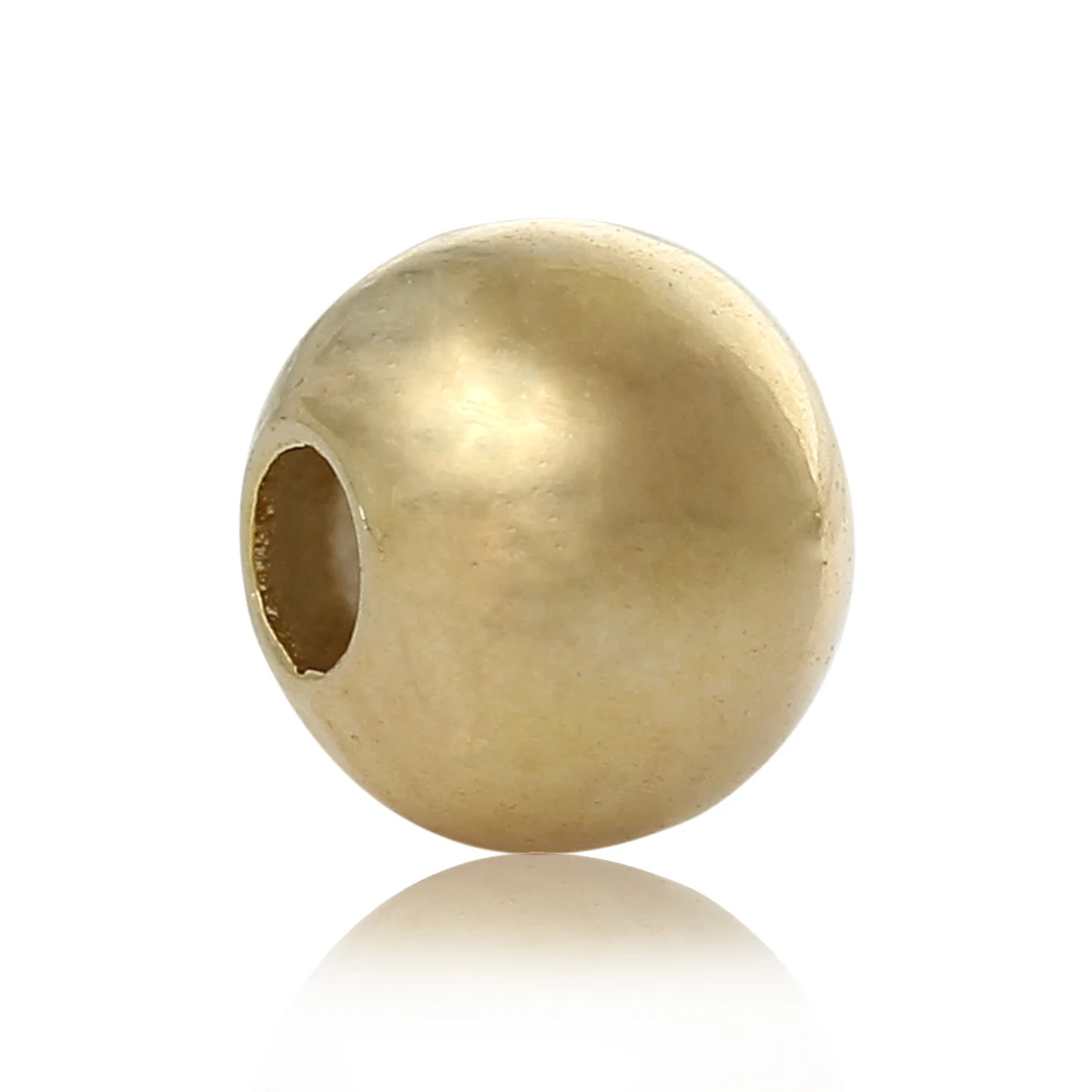 

Copper Spacer Beads Round Gold Color About 3mm( 1/8") Dia, Hole:Approx 1mm, 15 PCs new