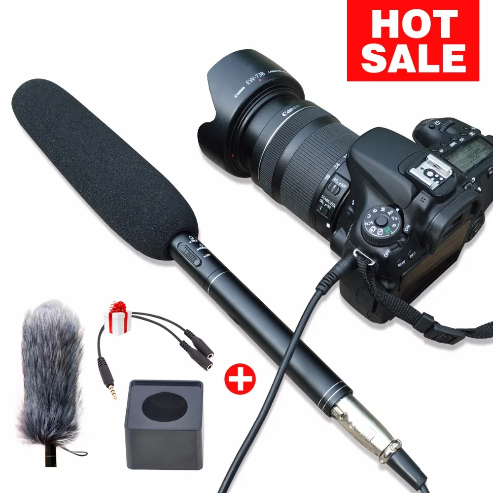 Ulanzi Arimic Professional Shotgun Interview Microphone Directional Condenser MIC for DSLR  DV Camcorders  Video Camera Mic