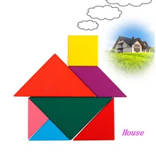 Красочные Деревянные Мозг Тизер-Головоломка Тетрис Tangram Дошкольного Magination Интеллектуальной Развивающие Детские Игрушки A30064
