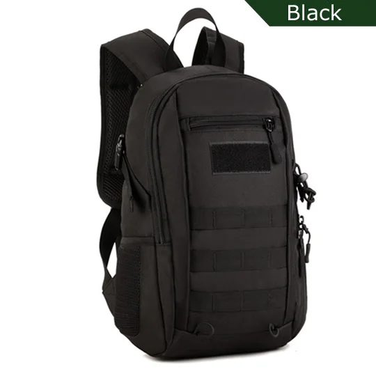 12л Тактический Рюкзак MOLLE, Детский водонепроницаемый маленький рюкзак, школьные сумки, детский военный рюкзак, штурмовая упаковка - Цвет: black
