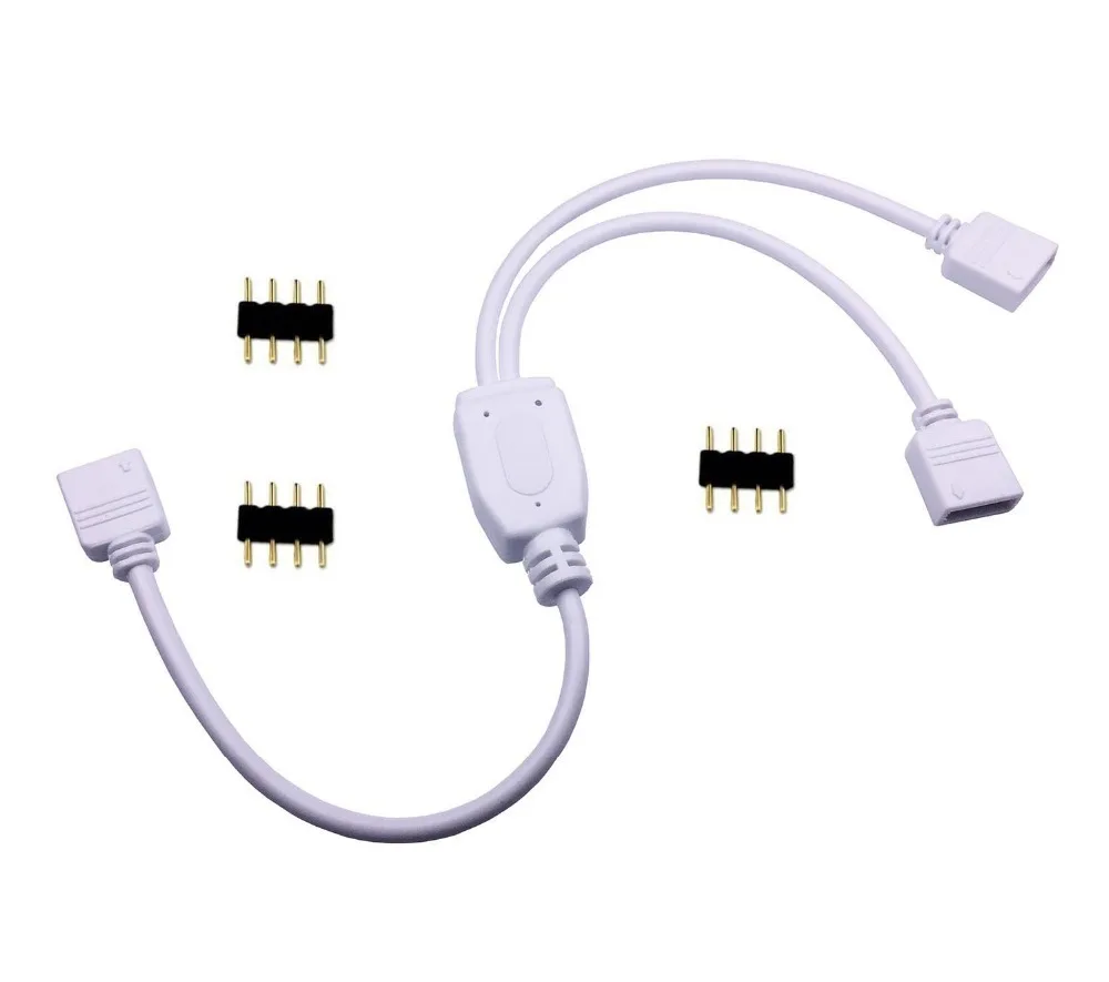 

4pin RGB Connector HUB 1 to 2 3 4 Splitter female extension wire cable For RGB LED Strip SMD 5050 2835 3528 with 4 Pin Plugs