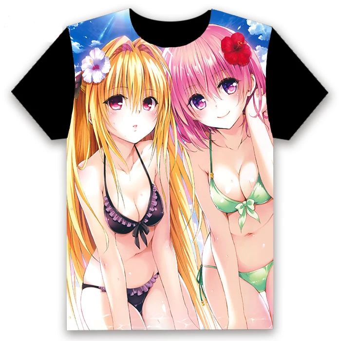 Модная мужская футболка аниме To LOVE Ru Eve Микан Юки тьма Косплей короткий рукав Повседневная Черная футболка топы Летняя забавная рубашка