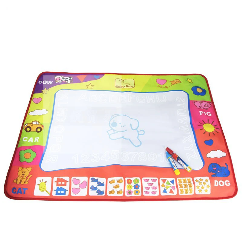 

Soft Drawing Canvas Big Size Water Painting Doodle Mat Early Educational Toy With 2 Magic Pens Good Gift 80x60cm