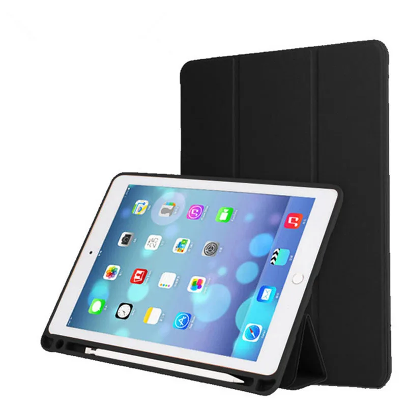 Лидер продаж из искусственной кожи Smart Case для Apple iPad Pro 12,9 с карандашницей Мягкая силиконовая задняя крышка для iPad Pro 12,9 дюйма+ пленка