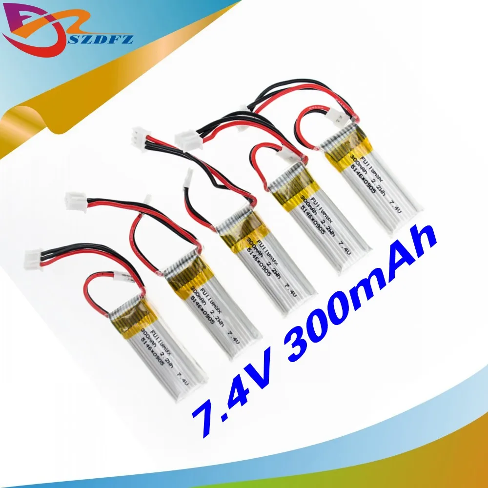 5 шт. 7 4 в 300 мАч 30c Li Po батарея для WLtoys F959 самолет запчасти|li-po battery|7.4v 300mahbatteries 7.4v |