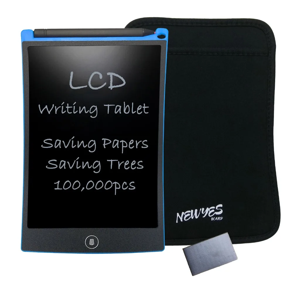 

NEWYES Portable Blue 8.5 Inch LCD Writing Tablets eWriter Digital Drawing Handwriting Pads with Sleeve and Magnet Free Shipping