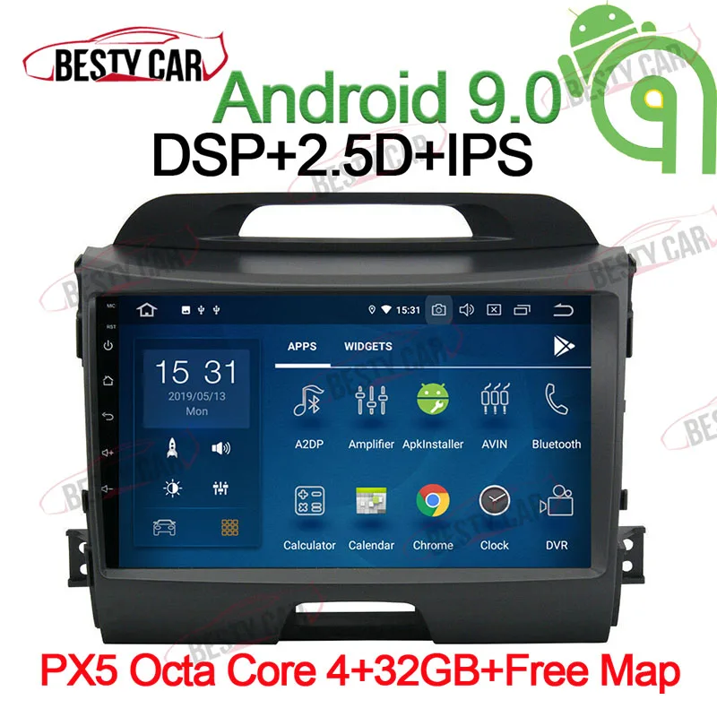 Perfect 9" Android 9.0 Car Multimedia Player Stereo for KIA Sportage R 2010~2016 GPS Navigation Radio Audio Head Unit DSP 0 Perfect 9" Android 9.0 Car Multimedia Player Stereo for KIA Sportage R 2010~2016 GPS Navigation Radio Audio Head Unit DSP 0