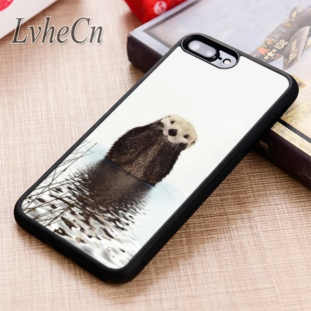 Милый чехол для телефона LvheCn с изображением выдры животного iPhone 5 6 6s 7 8 plus X XR XS max 11