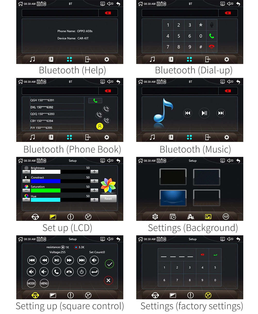 OTOJETA автомобиль Apple Carplay 7 дюймов Автомобильный Bluetooth Mp5 мультимедийный плеер управление рулем fm-радио с USB TF aux HD видео