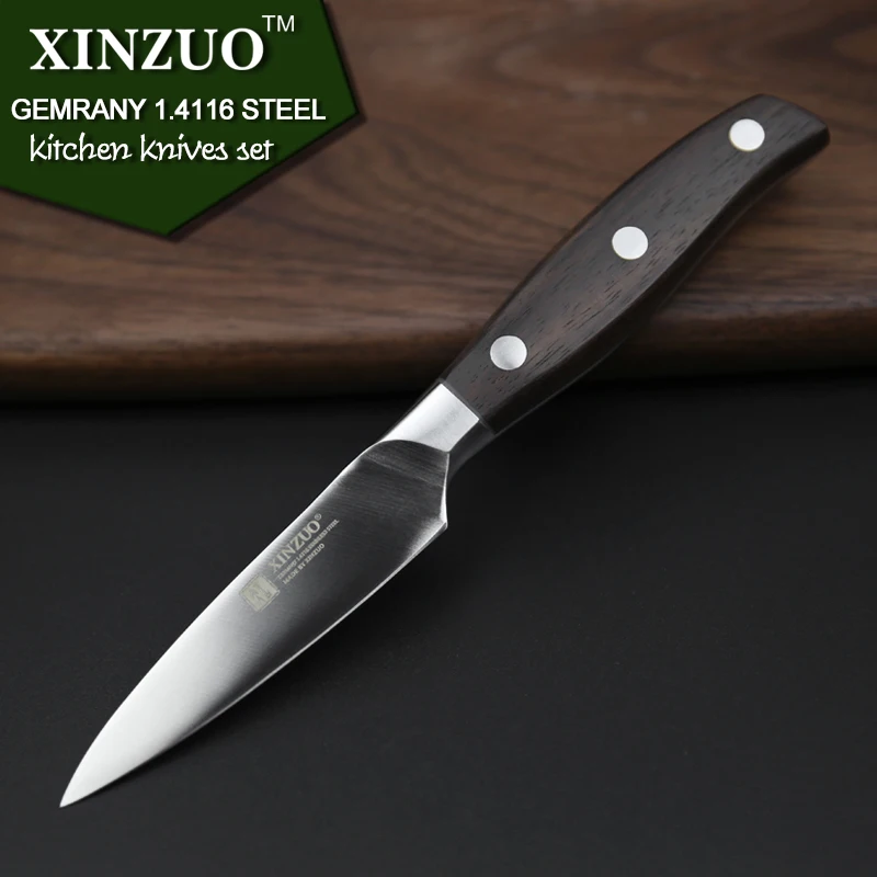  XINZUO High Quality 3.5+5+8+8+7 inch Paring Utility Cleaver Chef Santoku Knife Stainless Steel Cook - 32722558900