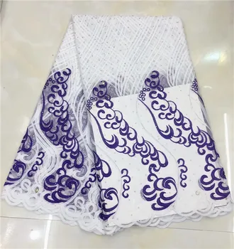 

2019 Latest French Nigerian Laces Fabrics High Quality Purple Tulle African Laces Fabric Wedding African French Tulle Lace(JY-3