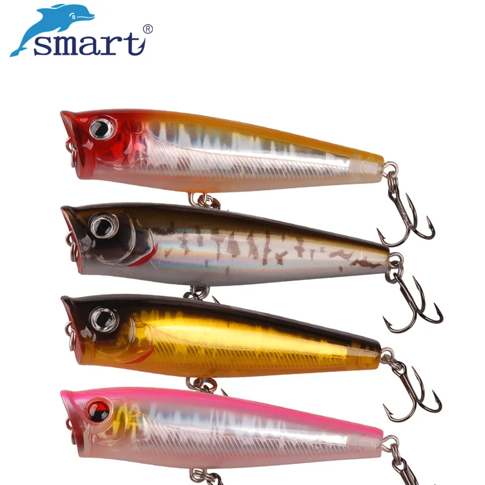 Smart Lure 68mm/7.6g Popper Bait Top Water Fishing Lures China Peche A