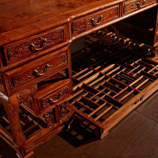 Solid Wood Furniture Antique Mahogany Desk Computer Double Solid Wood Furniture Antique Mahogany Desk Computer Double Table