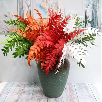 

8pcs Fake Eucalyptus Leaf (5 stems/bunch) 25.59" Length Simulation Locust tree for Home Wedding Decorative Artificial Plants