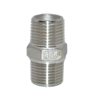 

BSP Male Straight Hexagon Joint Nipple Pipe Connection 304 fittings Stainless Steel threaded 1/2" connector +ABC