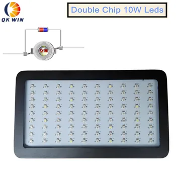 

Hydropomics Led grow lighting 900W double chip 90x10w with 220W True Power Full Spectrum for Hydroponic Planting shipping
