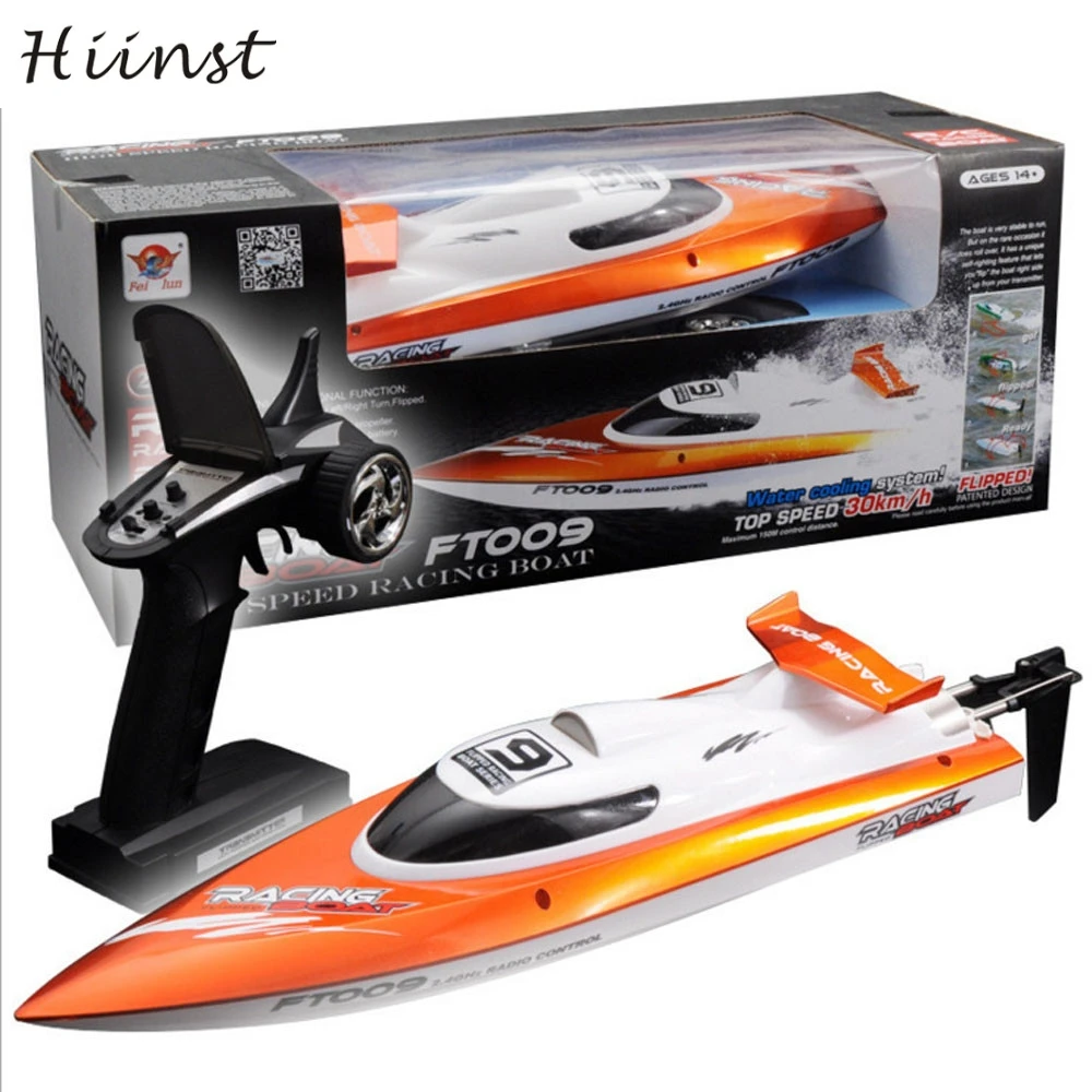 

HIINST colors Hot Feilun FT009 2.4GHz 4 Channel Water Cooling High Speed Racing RC Boat Gift FT009 remote control airship P30