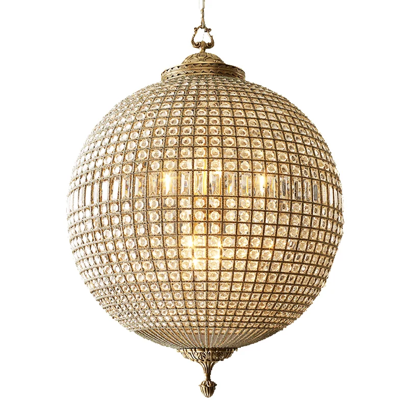 large crystal copper round chandelier antique brass vintage bronze